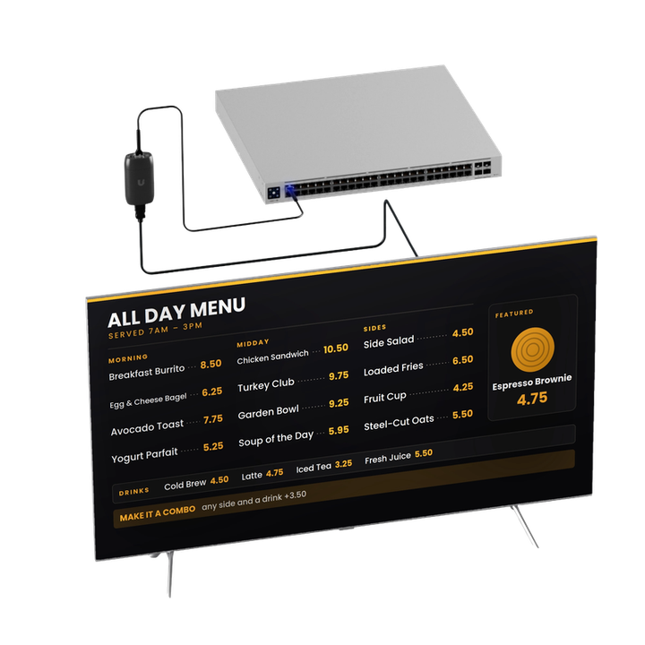 Digital menu and promotional display